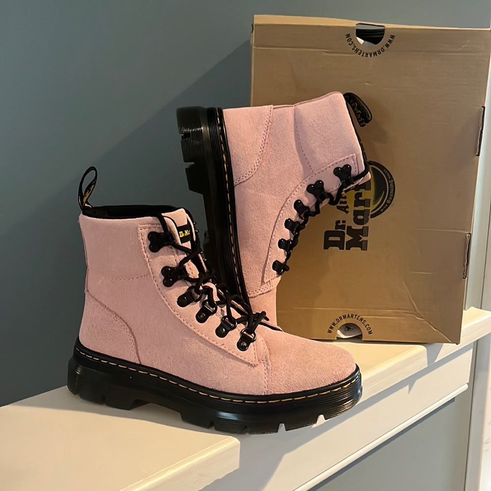 Dr. Martens Chalk Pink Combat Boots
